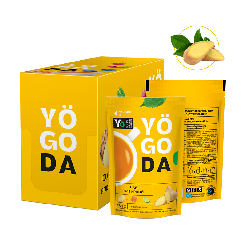 Концентрат "Чай имбирный" YOGODA GFS, 50 г х 12 шт.-25-mywater-stage.wvts.xyz