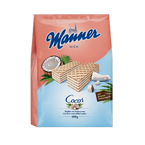 Вафлі Manner Coconut Cream з кокосовим кремом 400 г — фото 1