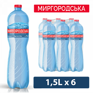 Вода "Миргородська" 1,5 л сильногазована — фото 1