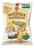 Чипси картопляні Wiejskie Ziemniaczki зі смаком сметани та цибульки 130 г-3-mywater-stage.wvts.xyz