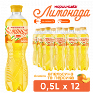 Моршинская Лимонада со вкусом апельсина и персика 0,5 л сокосодержащий среднегазированный напиток-4-mywater-stage.wvts.xyz