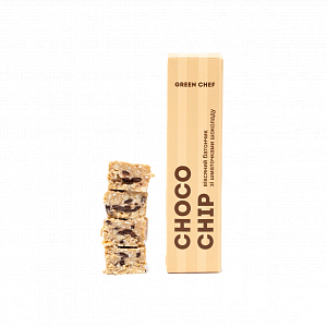 Батончик овсяный Green Chef с шоколадными кусочками Oat&Choco Chip 40 г — фото 1
