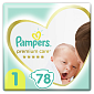 Подгузники Pampers Premium Care Размер 1 (2-5 кг), 78 шт — фото 1