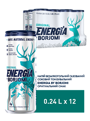 Energia by Borjomi Оригинальный 0,24 л энергетический сильногазированный напиток — фото 1