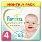 Подгузники Pampers Premium Care Maxi Размер 4 (9-14 кг), 168 шт — фото 1