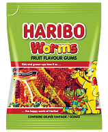 Цукерки желейні Haribo Worms неглазуровані у формі черв`яка 80 г-mywater-stage.wvts.xyz
