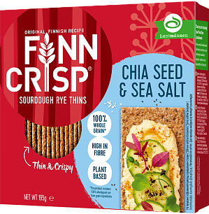 Сухарики Finn Crisp Multigrain запечені з чіа та морською сіллю 195 г — фото 1