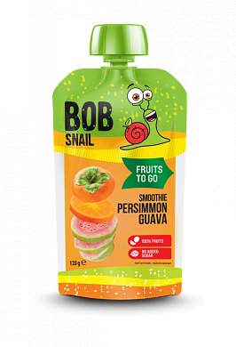 Пюре фруктовое "Смузи Хурма-Гуавa" Bob Snail пастеризованное 120г — фото 1