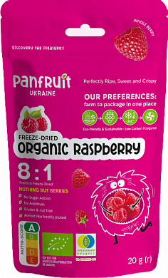 Сублімована малина Panfruit 20 г — фото 1