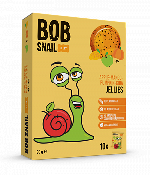Мармелад фруктово-овощной "Яблоко-Манго-Тыква-Чиа" Bоb Snail 90 г — фото 1