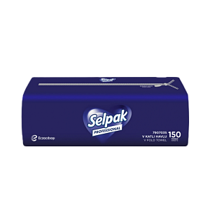 Рушники паперові Selpak Professional Premium двошаровий V-складання 150 шт — фото 1