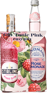 Набір джин Stirling Pink Gin 0,7 л + напій Fentimans Розе безалкогольний сильногазований 0,75 л — фото 1
