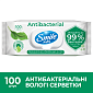 Салфетки илажные Smile Antibacterial с подорожником 100 шт — фото 1
