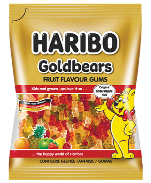 Конфеты желейные Haribo Goldbears неглазированные золотые мишки 80 г — фото 1