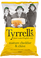 Чипси картопляні Tyrrell's з чеддером і цибулею 150 г-4-mywater-stage.wvts.xyz